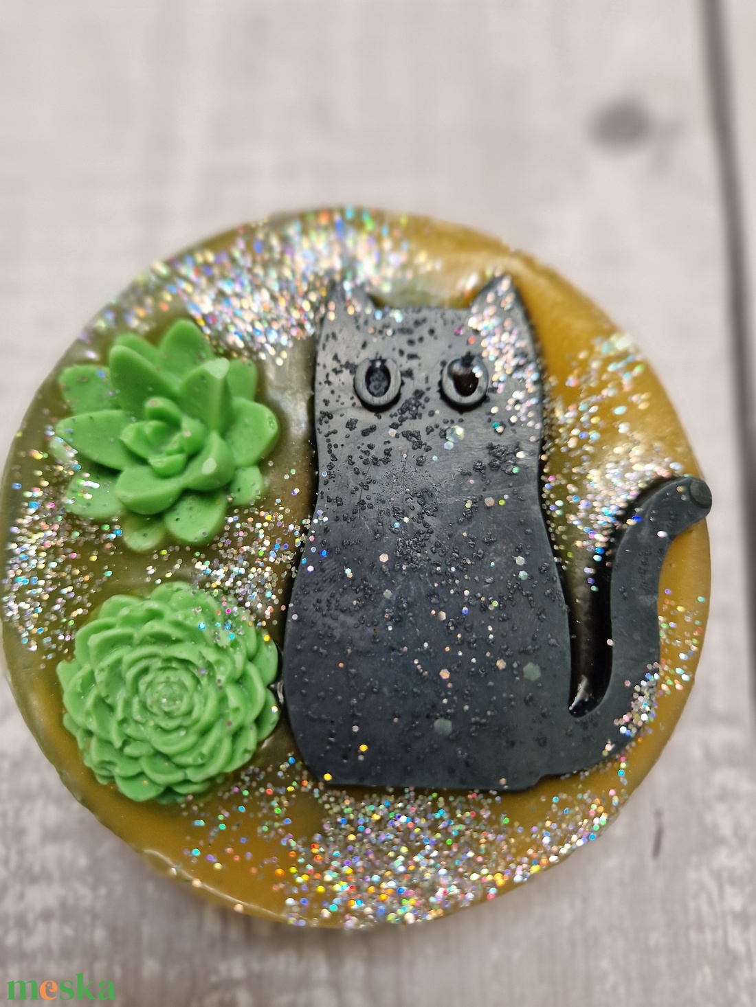 Ülö macskás diszszappan (zöld) - szépségápolás - szappan & fürdés - kézműves szappan - Meska.hu