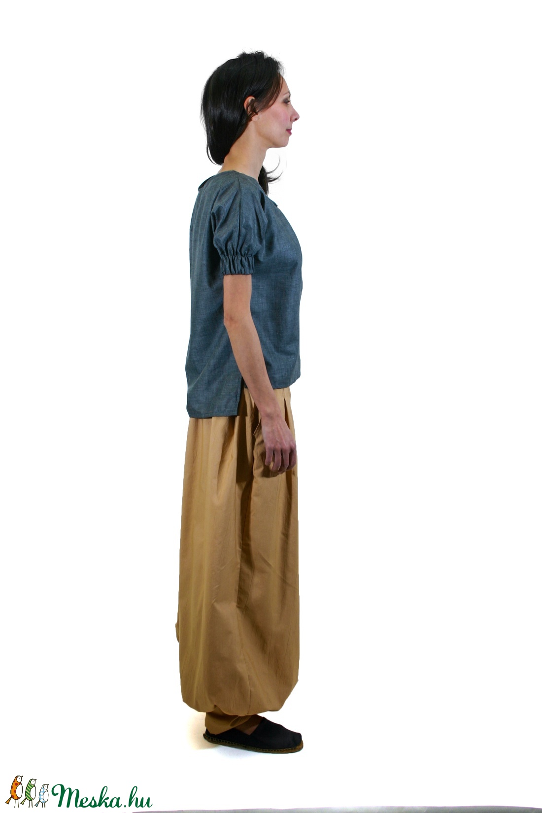 Szultána nadrág - ejtett ülepű nadrág - hárem nadrág - ruha & divat - női ruha - nadrág - Meska.hu