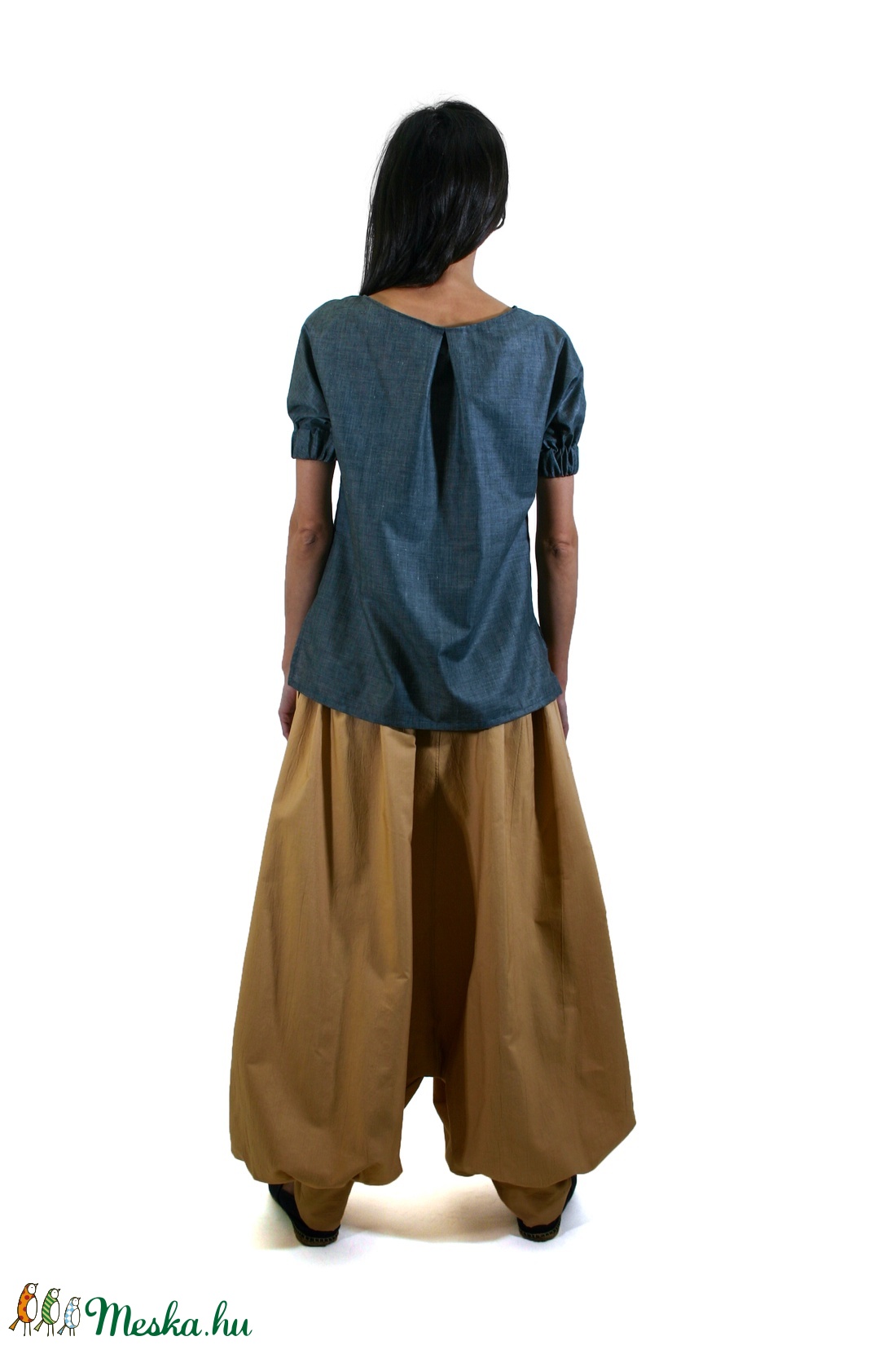 Szultána nadrág - ejtett ülepű nadrág - hárem nadrág - ruha & divat - női ruha - nadrág - Meska.hu