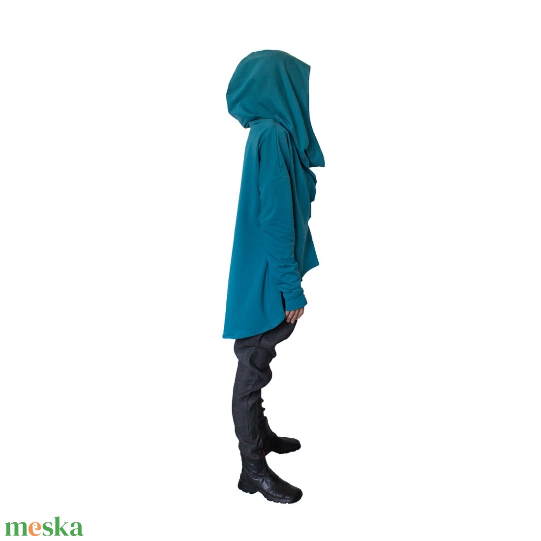 Fantasy blouse - ejtett elejű, aszimmetrikus aljú, hosszú ujjú, kapucnis felső - ruha & divat - női ruha - póló, felső - Meska.hu