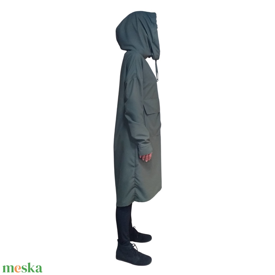 Murphy Jumper - vízlepergetős hosszú felső - kapucnis ruha - átmeneti pulcsi - maszk - ruha & divat - női ruha - kabát - Meska.hu