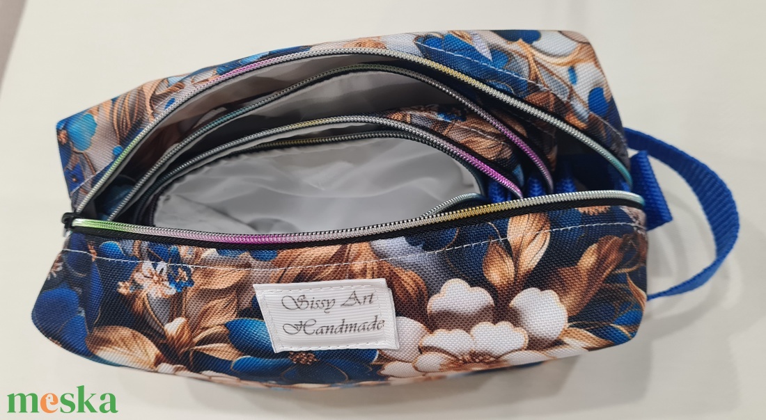 Neszeszer szett királykék rózsa - táska & tok - neszesszer - Meska.hu