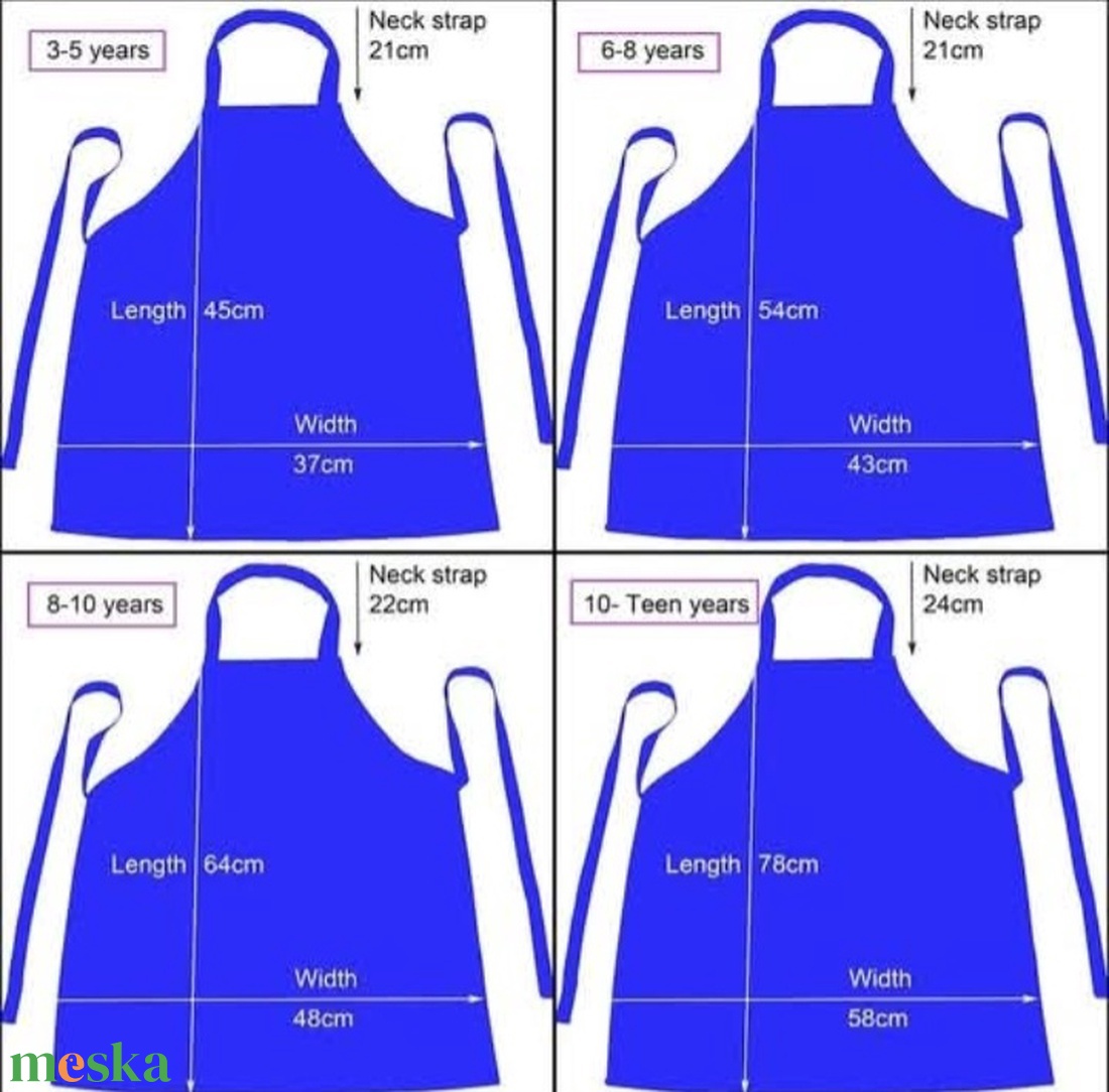 Gyerek kötény-kuktasapka szett. - otthon & életmód - konyhafelszerelés, tálalás - konyhai textil - kötény - Meska.hu