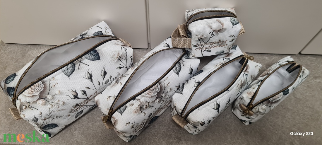 Neszeszer szett rózsás - táska & tok - neszesszer - Meska.hu