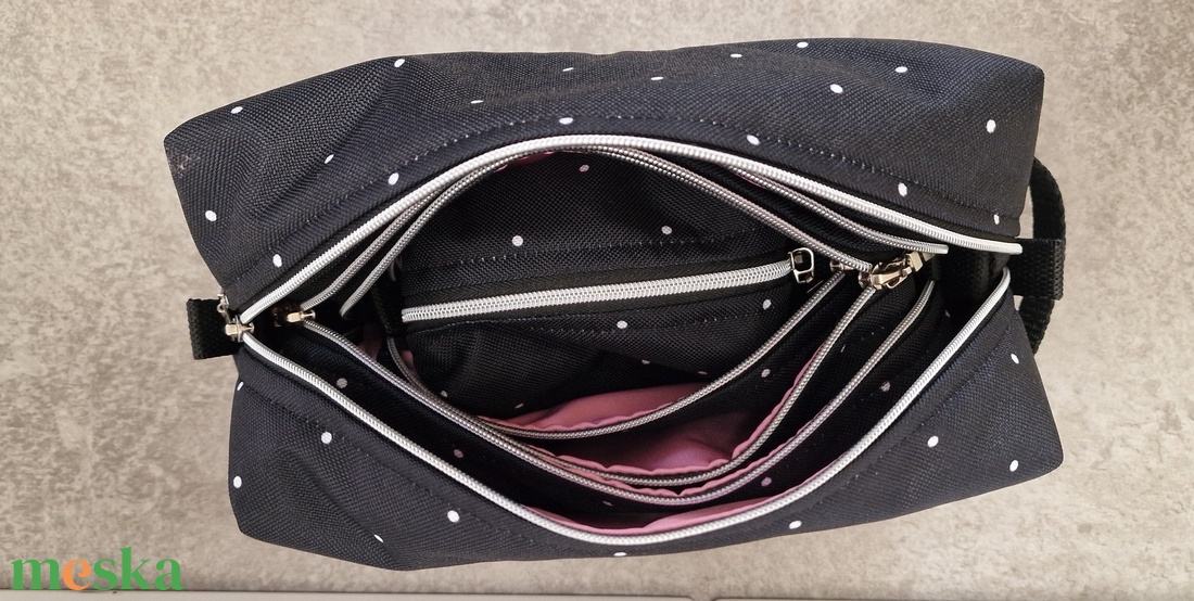 Neszeszer szett pöttyös minta - táska & tok - neszesszer - Meska.hu