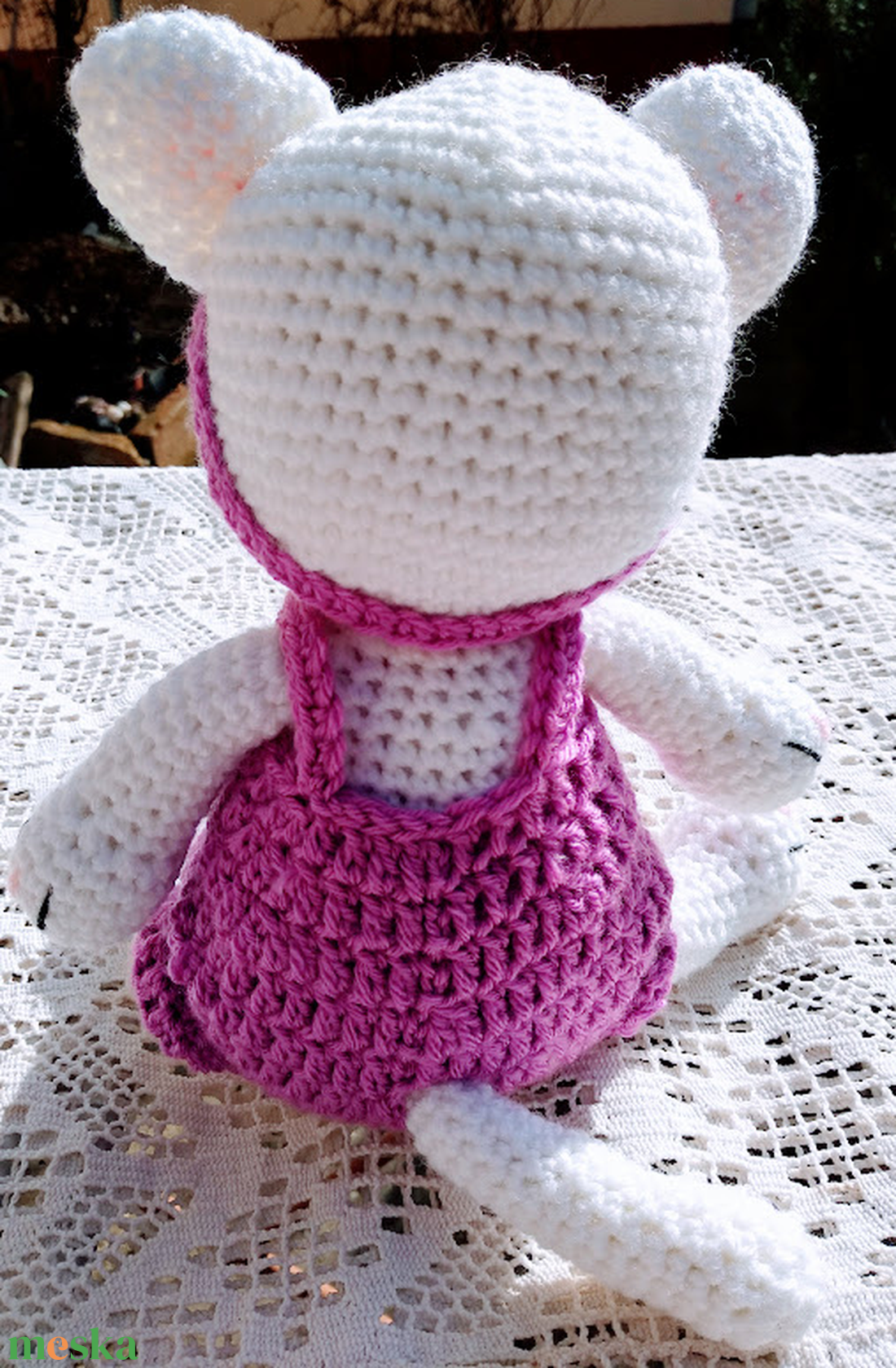 Horgolt cica - játék & sport - plüssállat & játékfigura - cica - Meska.hu