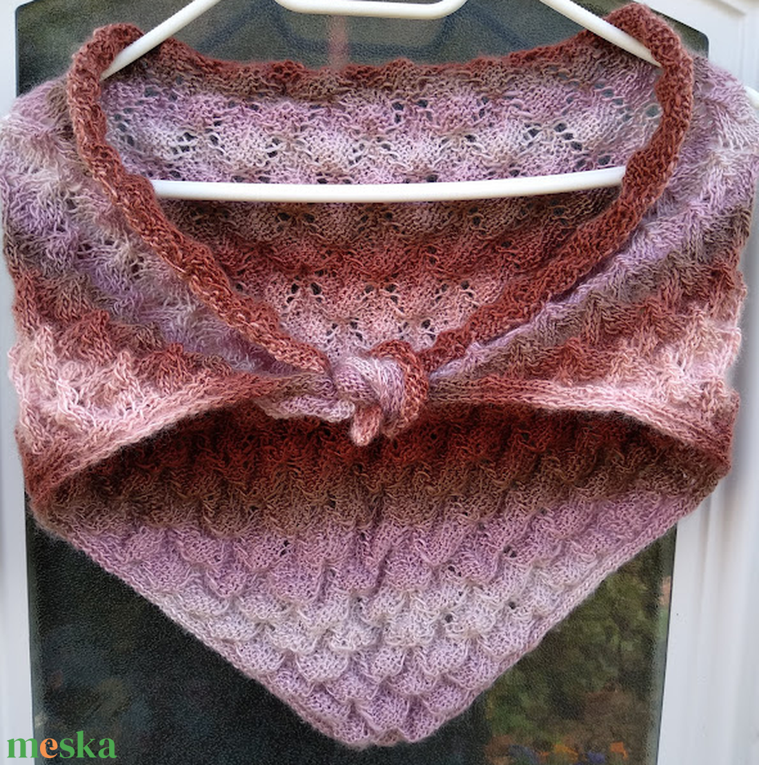  Kézzel kötött sálkendő - ruha & divat - sál, sapka, kendő - sál - Meska.hu