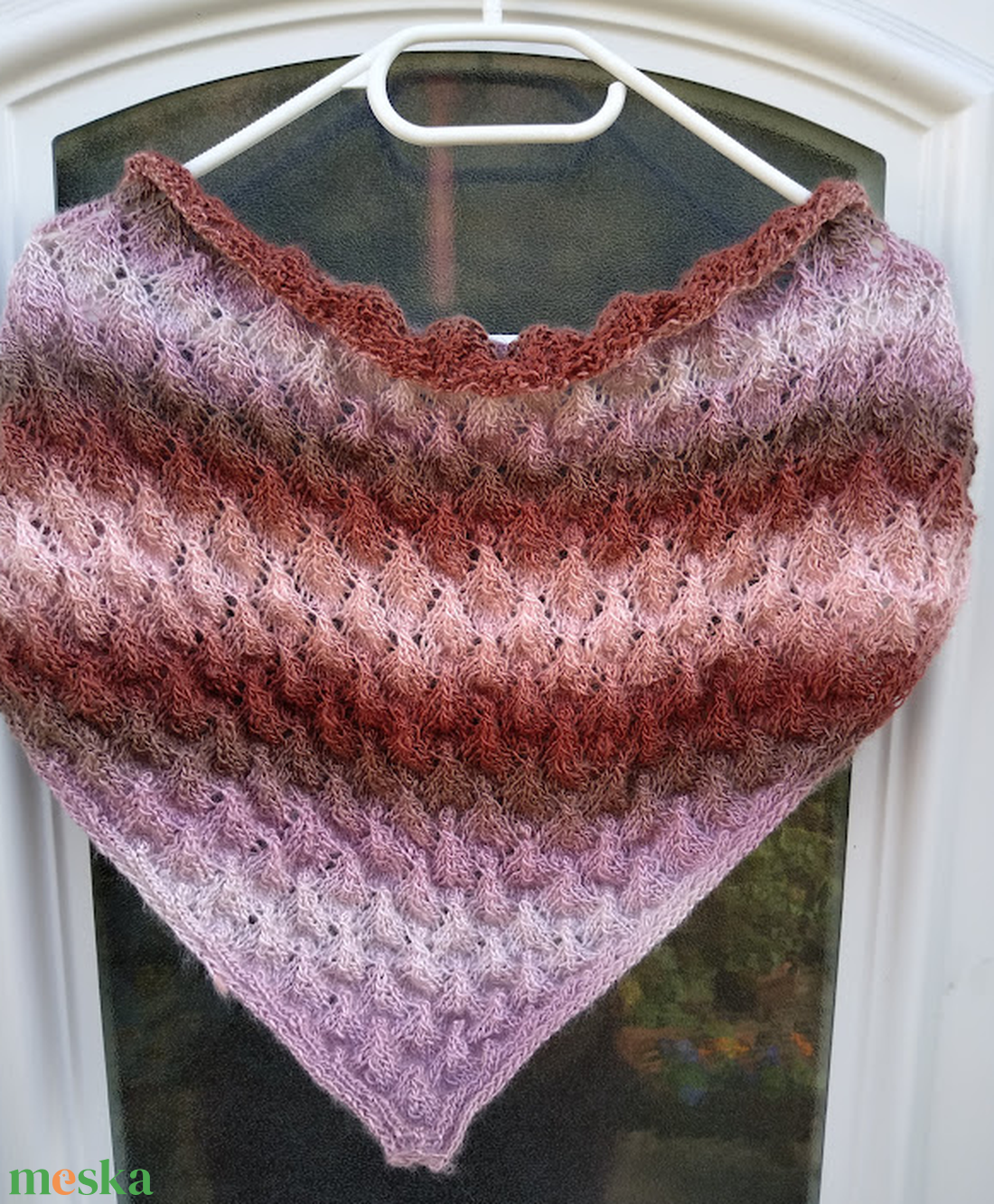  Kézzel kötött sálkendő - ruha & divat - sál, sapka, kendő - sál - Meska.hu