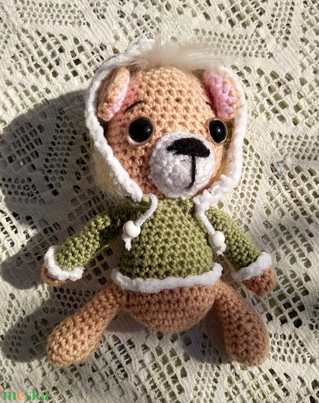 Cuki horgolt maci - játék & sport - plüssállat & játékfigura - maci - Meska.hu