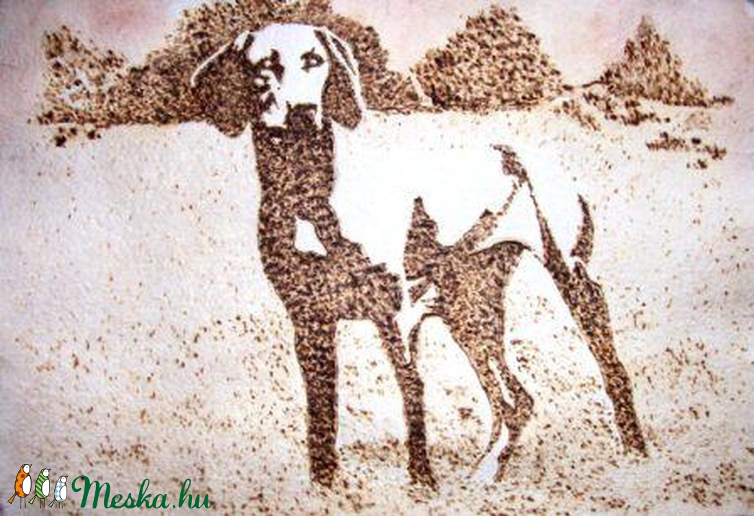 Vizsla - hőrajz merített papíron - művészet - grafika & illusztráció - Meska.hu