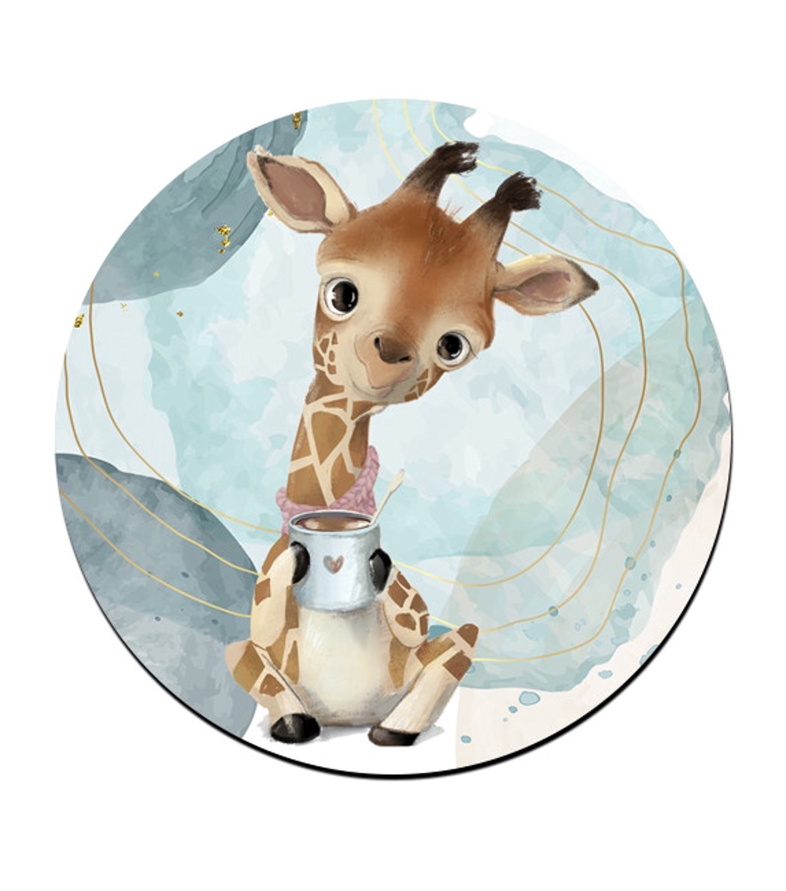 Cuki Kávézós zsiráf mintás bögre alátét -  - Meska.hu