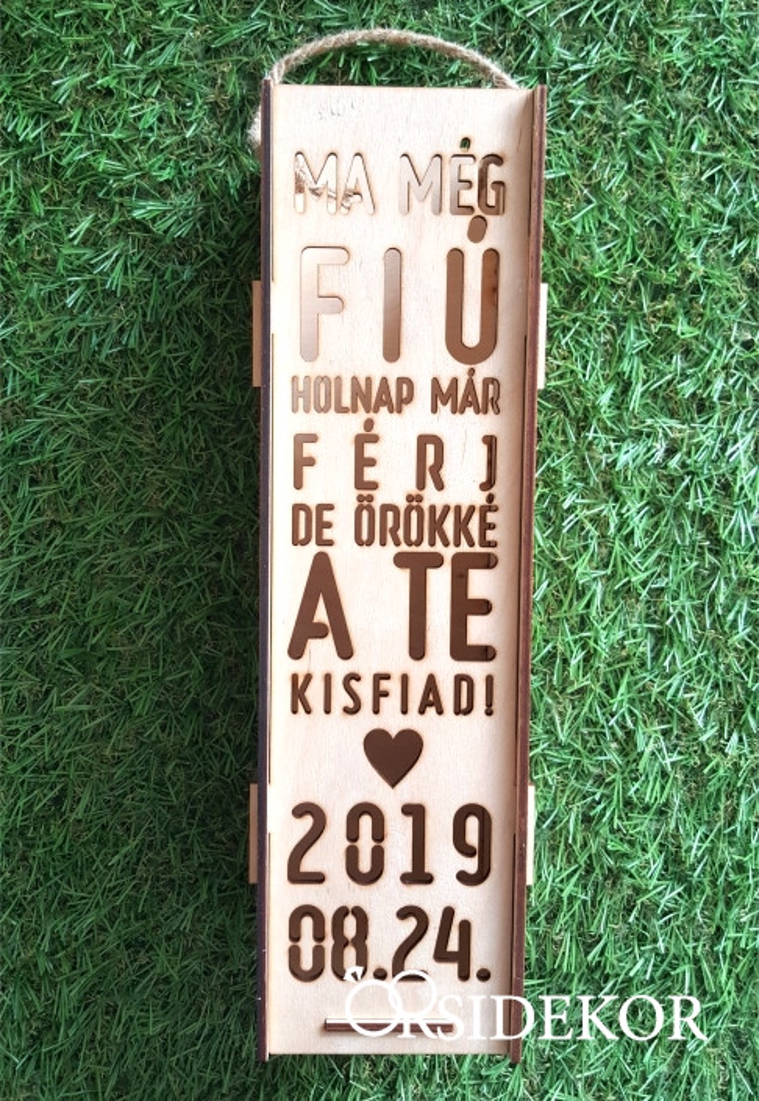 Fa borosdoboz - szülőköszöntő ajándék - esküvő - emlék & ajándék - köszönőajándék - Meska.hu