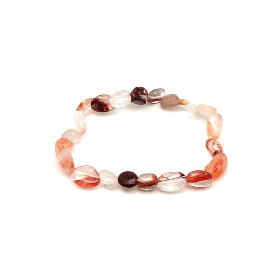 Hematoid vörös pebble karkötő 6-10mm - ékszer - karkötő - ásványkarkötő - Meska.hu