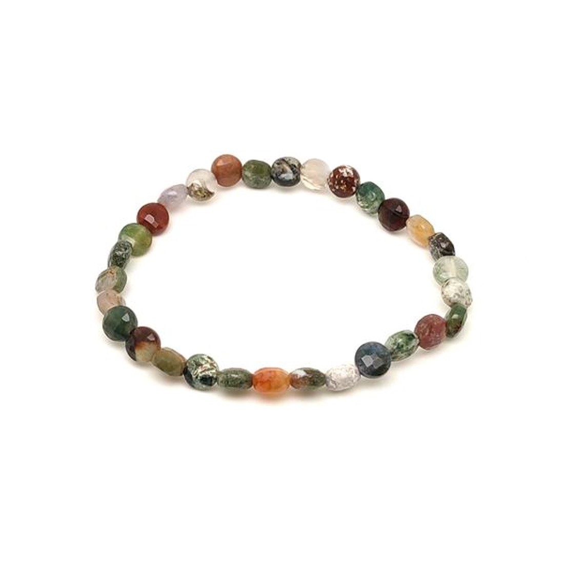 Indiai achát fazettált korong karkötő 64 mm - ékszer - karkötő - ásványkarkötő - Meska.hu