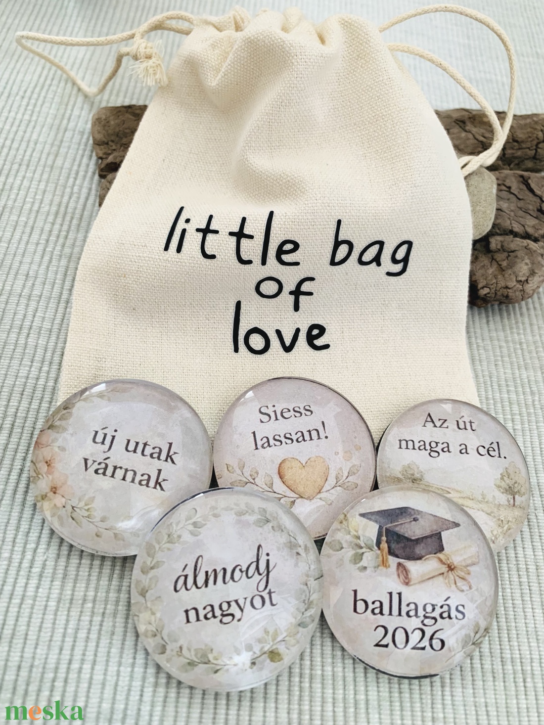 Mágnes szett ballagásra - otthon & életmód - konyhafelszerelés, tálalás - konyhai dekoráció - hűtőmágnes - Meska.hu