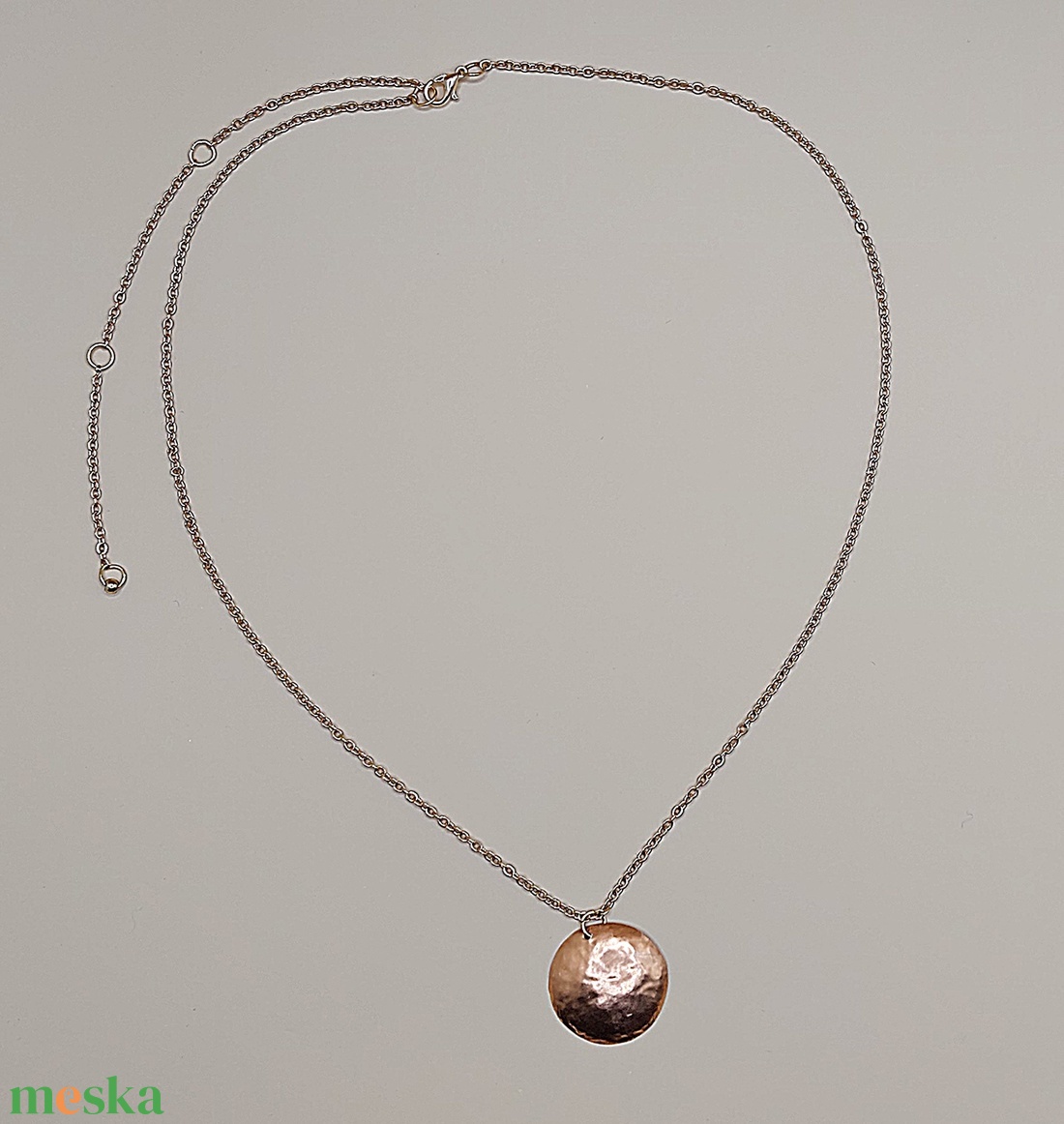 Rosegold lánc vörösréz medállal - ékszer - nyaklánc - medálos nyaklánc - Meska.hu Rosegold lánc vörösréz medállal - ékszer - nyaklánc - medálos nyaklánc - Meska.hu