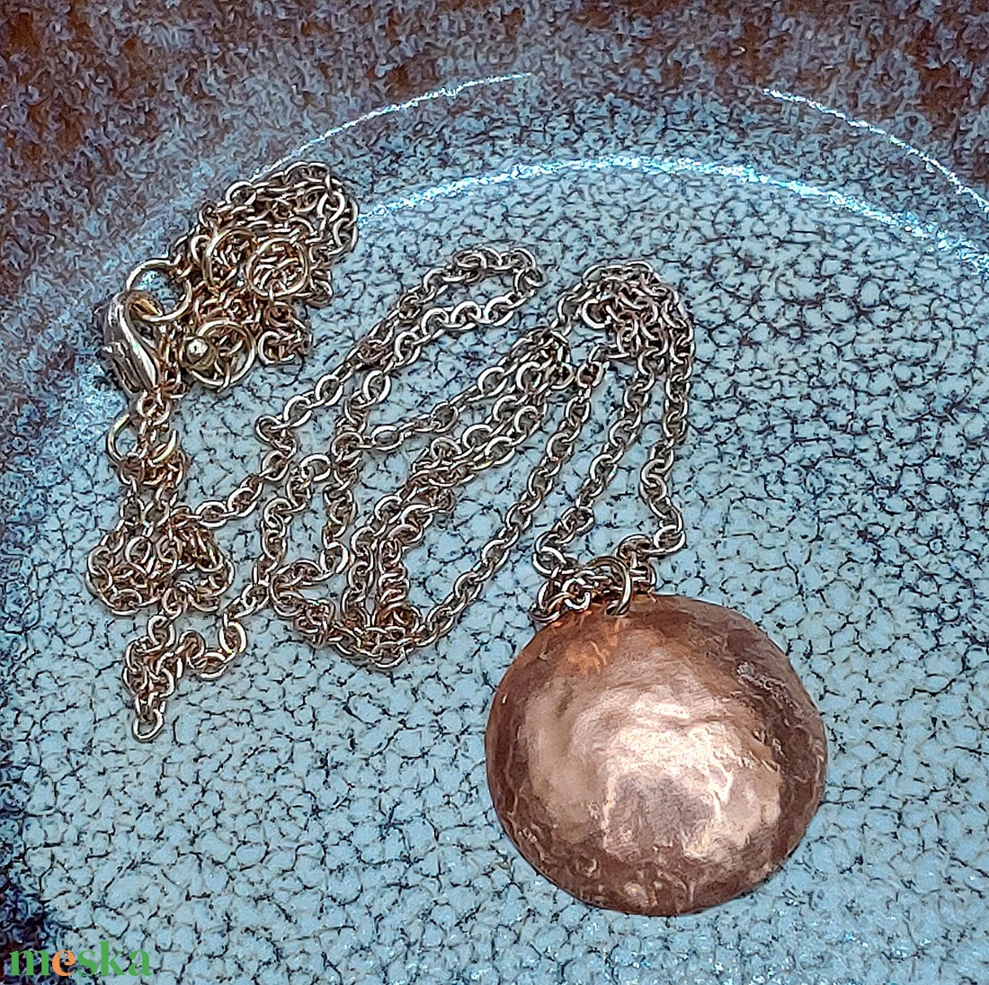 Rosegold lánc vörösréz medállal - ékszer - nyaklánc - medálos nyaklánc - Meska.hu Rosegold lánc vörösréz medállal - ékszer - nyaklánc - medálos nyaklánc - Meska.hu