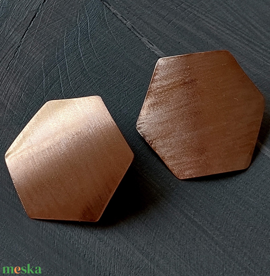 Geometrikus fülbevaló vörösrézből - ékszer - fülbevaló - pötty fülbevaló - Meska.hu Geometrikus fülbevaló vörösrézből - ékszer - fülbevaló - pötty fülbevaló - Meska.hu