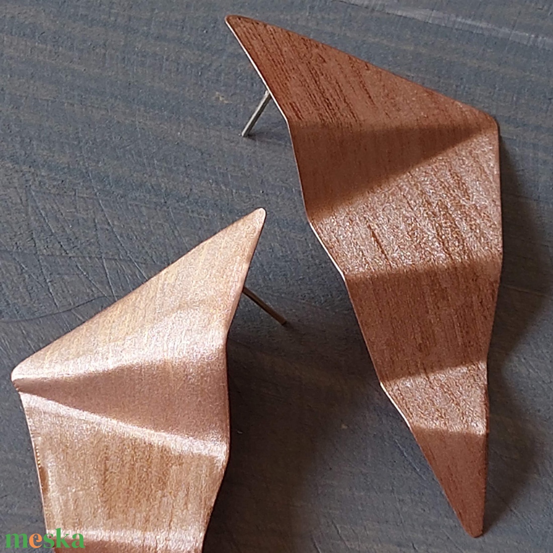 Geometrikus fülbevaló vörösrézből - ékszer - fülbevaló - pötty fülbevaló - Meska.hu Geometrikus fülbevaló vörösrézből - ékszer - fülbevaló - pötty fülbevaló - Meska.hu