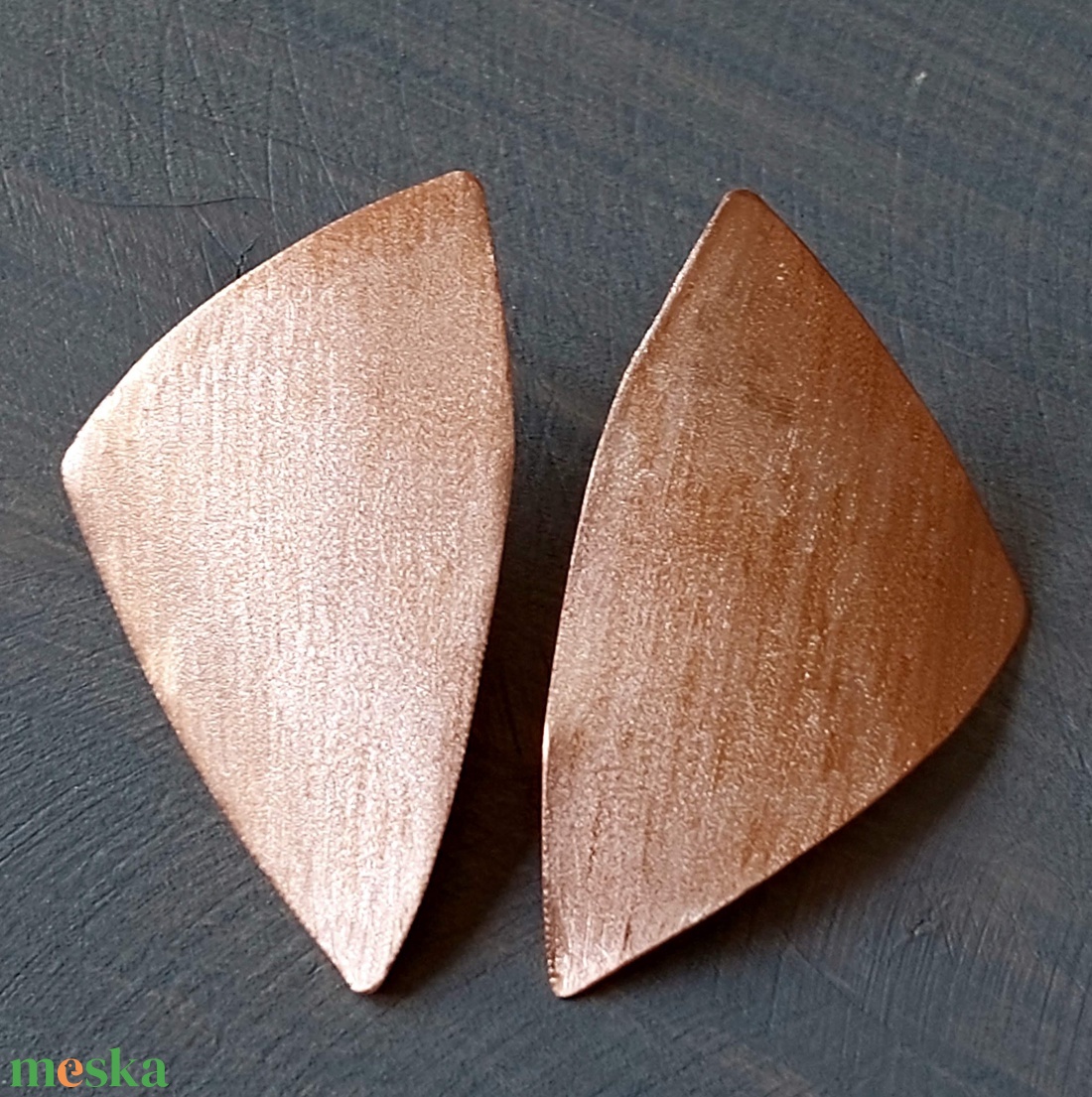 Geometrikus fülbevaló vörösrézből - ékszer - fülbevaló - pötty fülbevaló - Meska.hu Geometrikus fülbevaló vörösrézből - ékszer - fülbevaló - pötty fülbevaló - Meska.hu