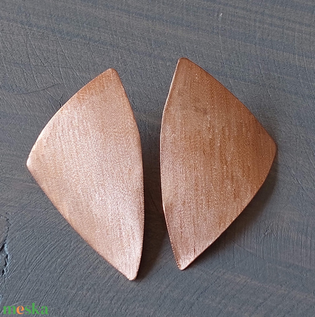 Geometrikus fülbevaló vörösrézből - ékszer - fülbevaló - pötty fülbevaló - Meska.hu Geometrikus fülbevaló vörösrézből - ékszer - fülbevaló - pötty fülbevaló - Meska.hu