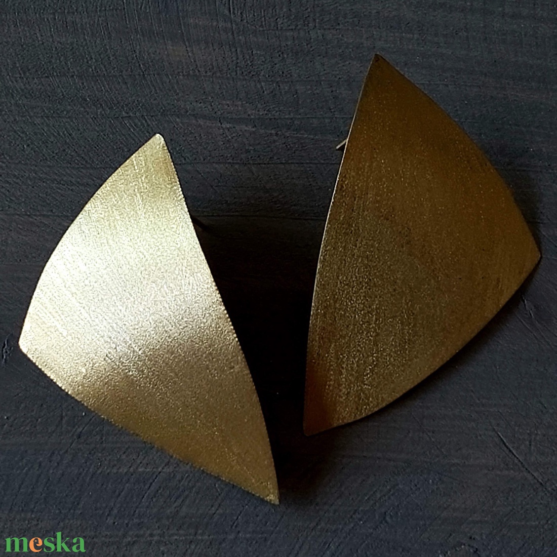 Geometrikus fülbevaló sárgarézből - ékszer - fülbevaló - pötty fülbevaló - Meska.hu Geometrikus fülbevaló sárgarézből - ékszer - fülbevaló - pötty fülbevaló - Meska.hu