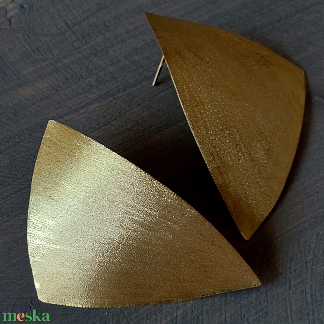 Geometrikus fülbevaló sárgarézből - ékszer - fülbevaló - pötty fülbevaló - Meska.hu Geometrikus fülbevaló sárgarézből - ékszer - fülbevaló - pötty fülbevaló - Meska.hu