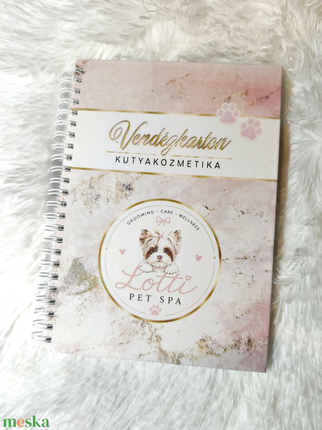 ÚJ! Kutyakozmetika - Vendégkarton  - otthon & életmód - papír, írószer - jegyzetfüzet & napló - Meska.hu