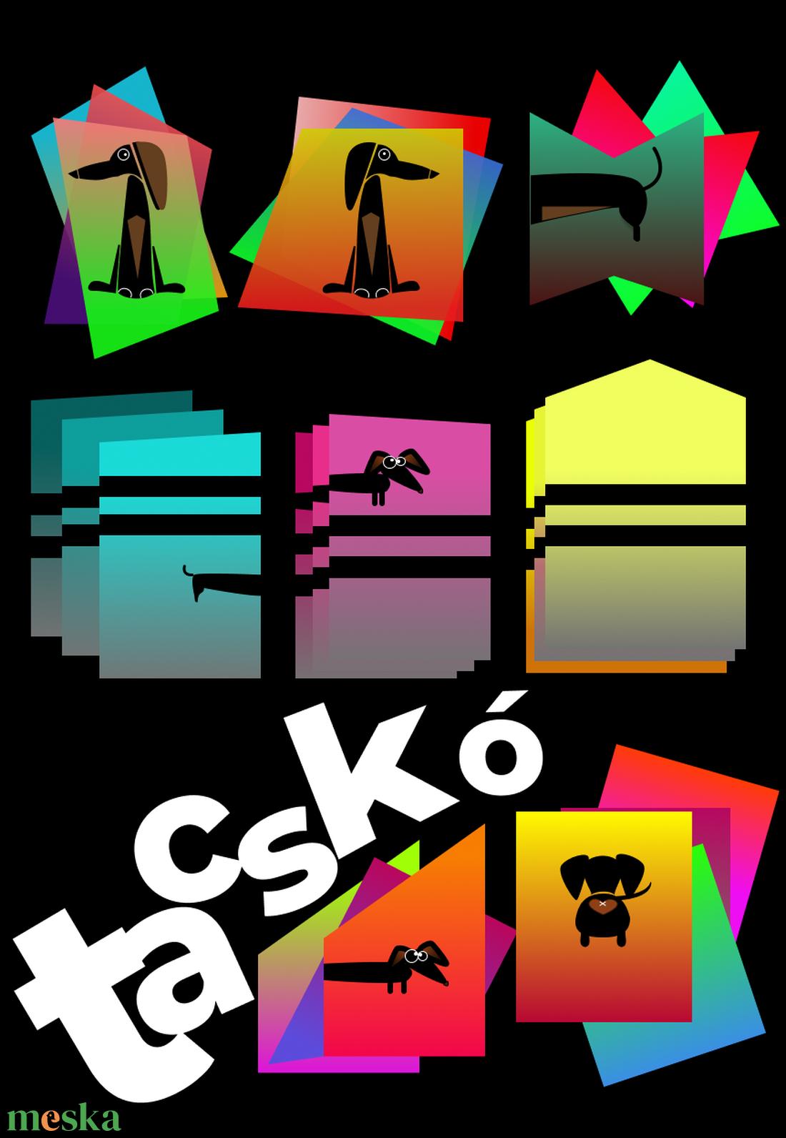 Tacskó póló-Színek - ruha & divat - női ruha - póló, felső - Meska.hu