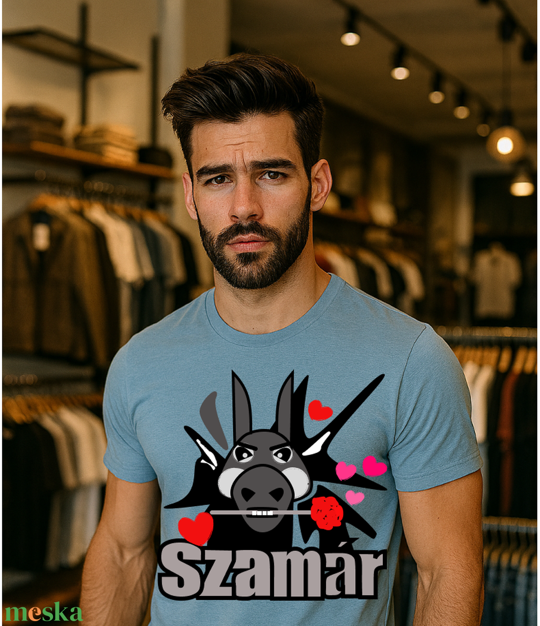 Valentin-napi férfi póló - ruha & divat - férfi ruha - póló - Meska.hu