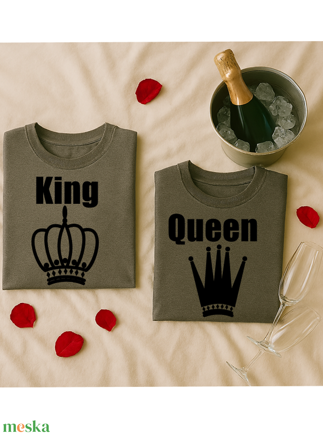 Valentin-napi páros póló - ruha & divat - páros szett - női-férfi páros szett - Meska.hu