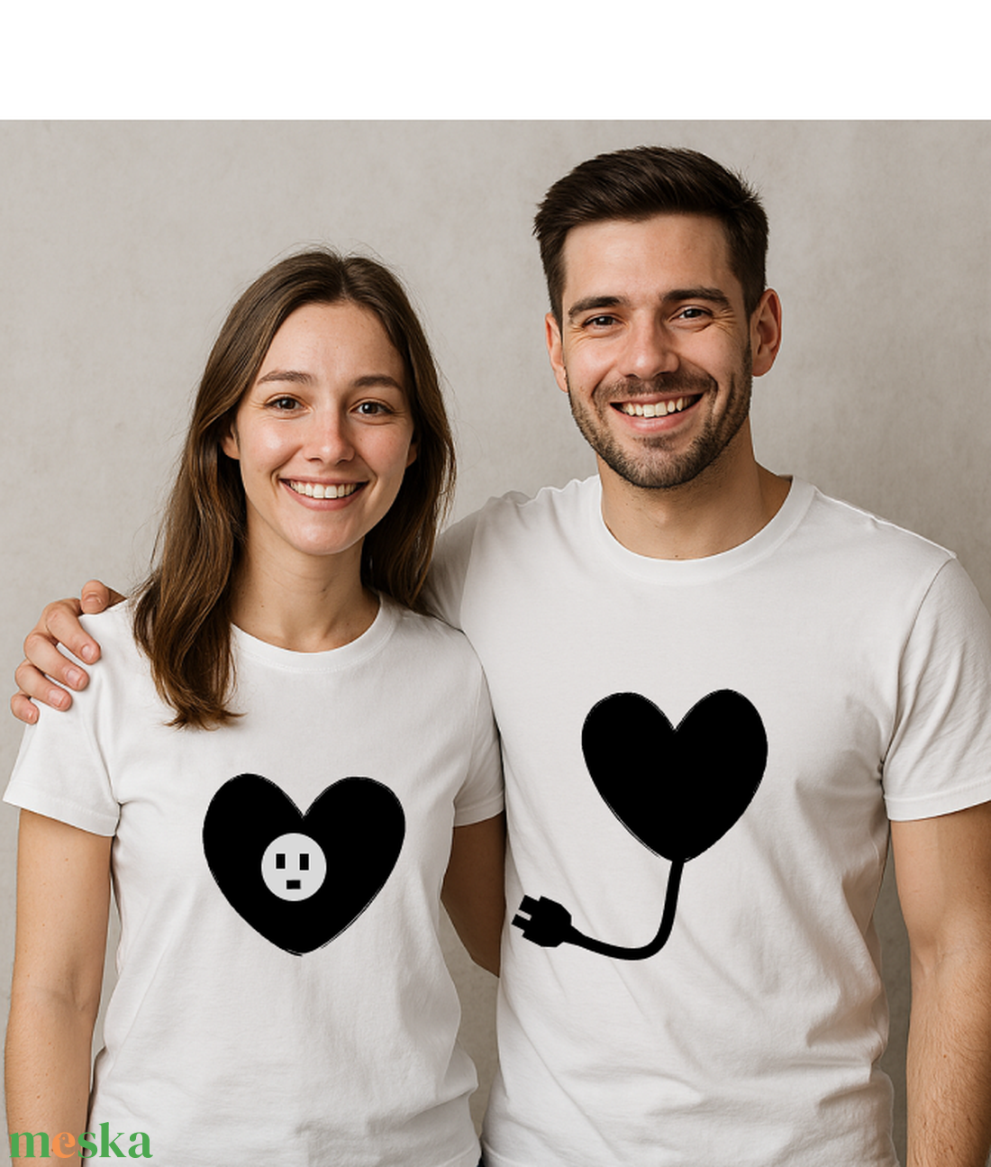Valentin-napi páros póló - ruha & divat - páros szett - női-férfi páros szett - Meska.hu