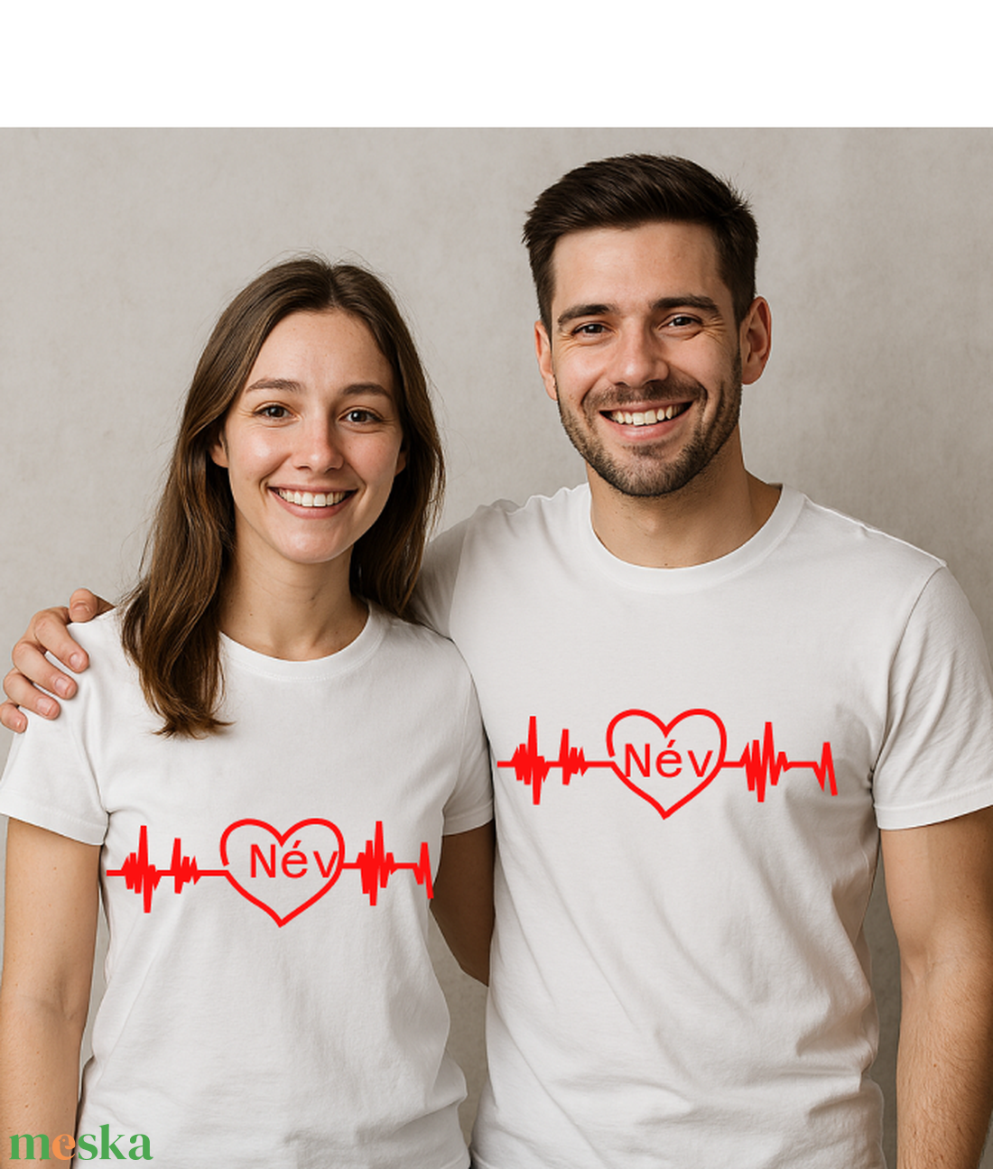 Valentin-napi páros póló - ruha & divat - páros szett - női-férfi páros szett - Meska.hu