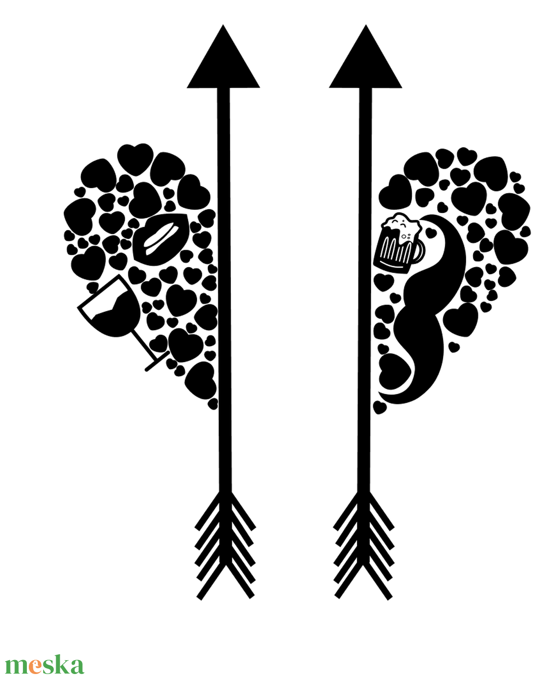 Valentin-napi páros póló - ruha & divat - páros szett - női-férfi páros szett - Meska.hu