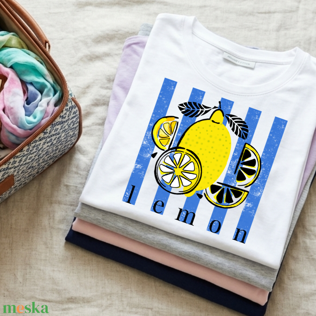 Lemon feliratos póló - ruha & divat - női ruha - póló, felső - Meska.hu