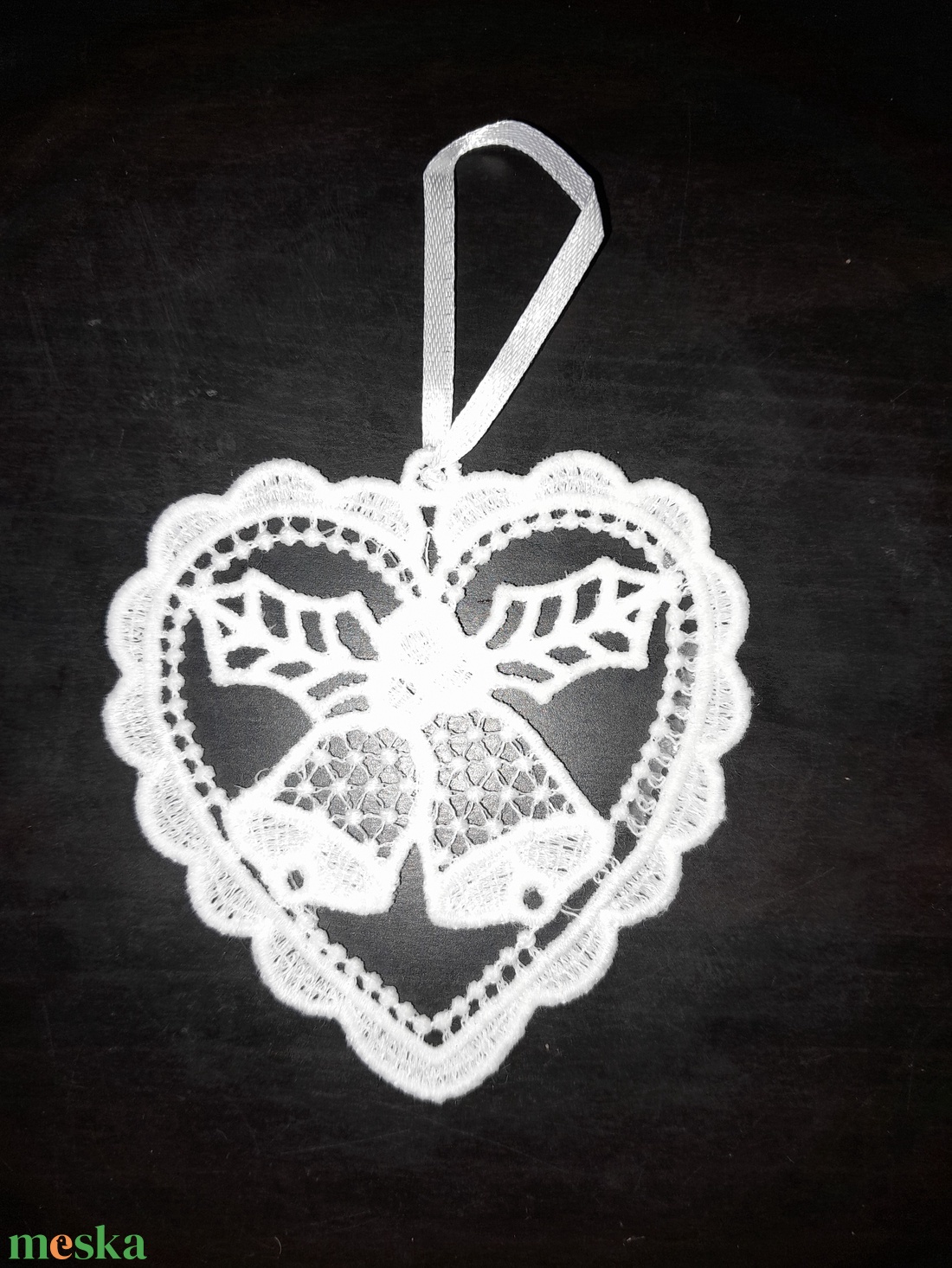 csipke karácsonyfa dísz - karácsony - karácsonyi lakásdekoráció - karácsonyfadíszek - Meska.hu