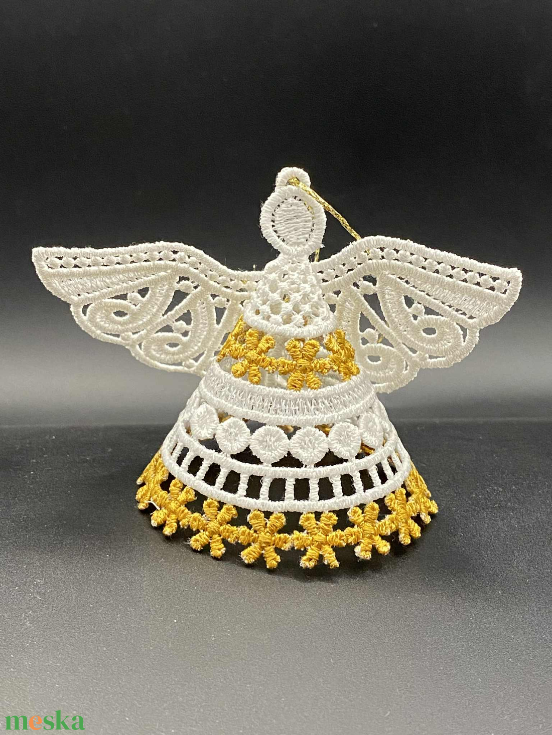 Csipke Angyalka - karácsony - karácsonyi lakásdekoráció - karácsonyfadíszek - Meska.hu