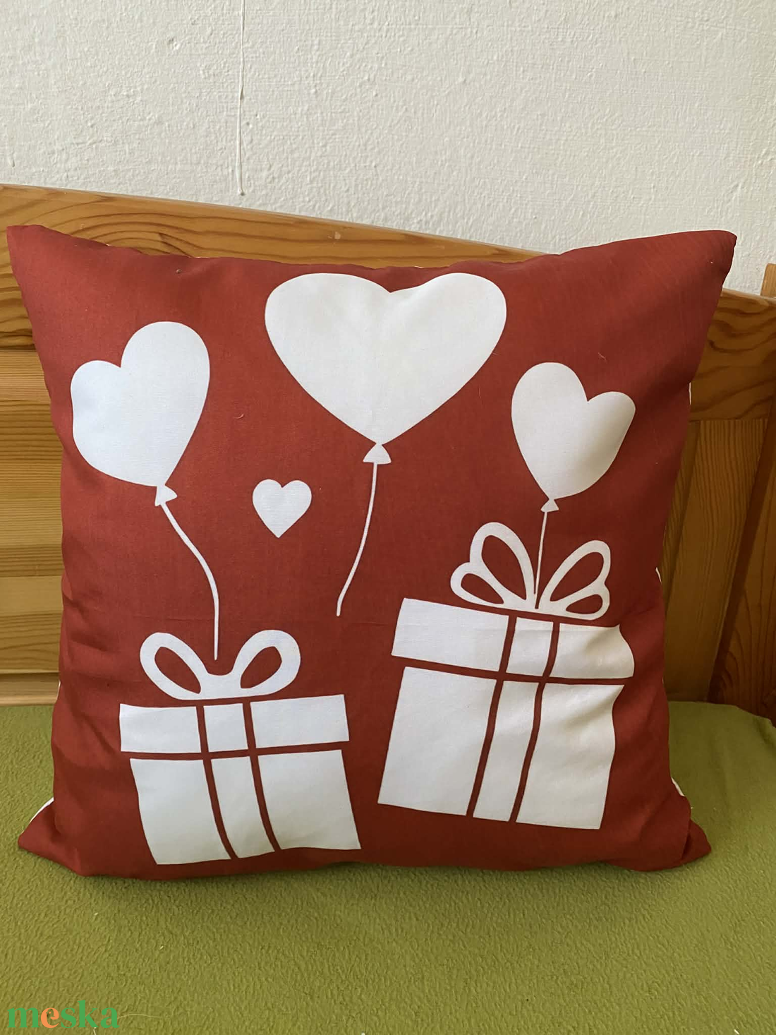 Szíves párna - otthon & életmód - lakástextil - párna & párnahuzat - díszpárna (belsővel együtt) - Meska.hu