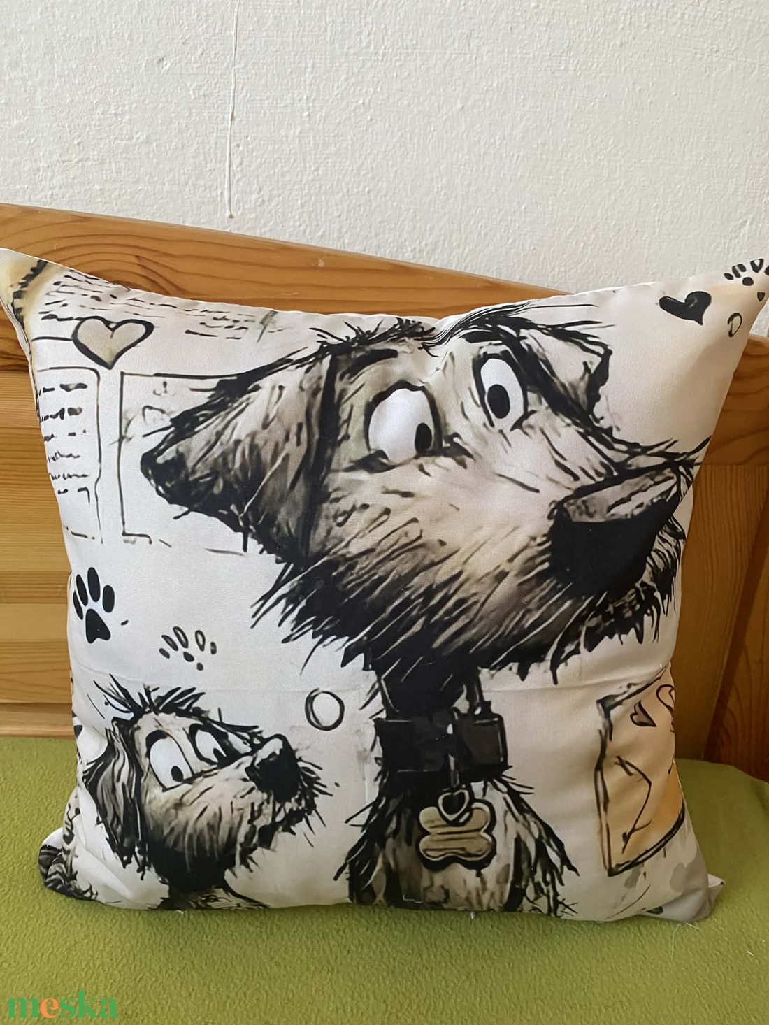 Kutyás párna - otthon & életmód - lakástextil - párna & párnahuzat - díszpárna (belsővel együtt) - Meska.hu