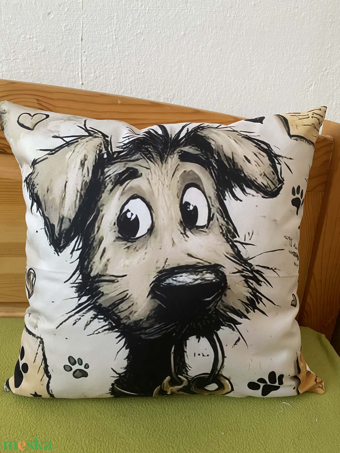 Kutyás párna - otthon & életmód - lakástextil - párna & párnahuzat - díszpárna (belsővel együtt) - Meska.hu