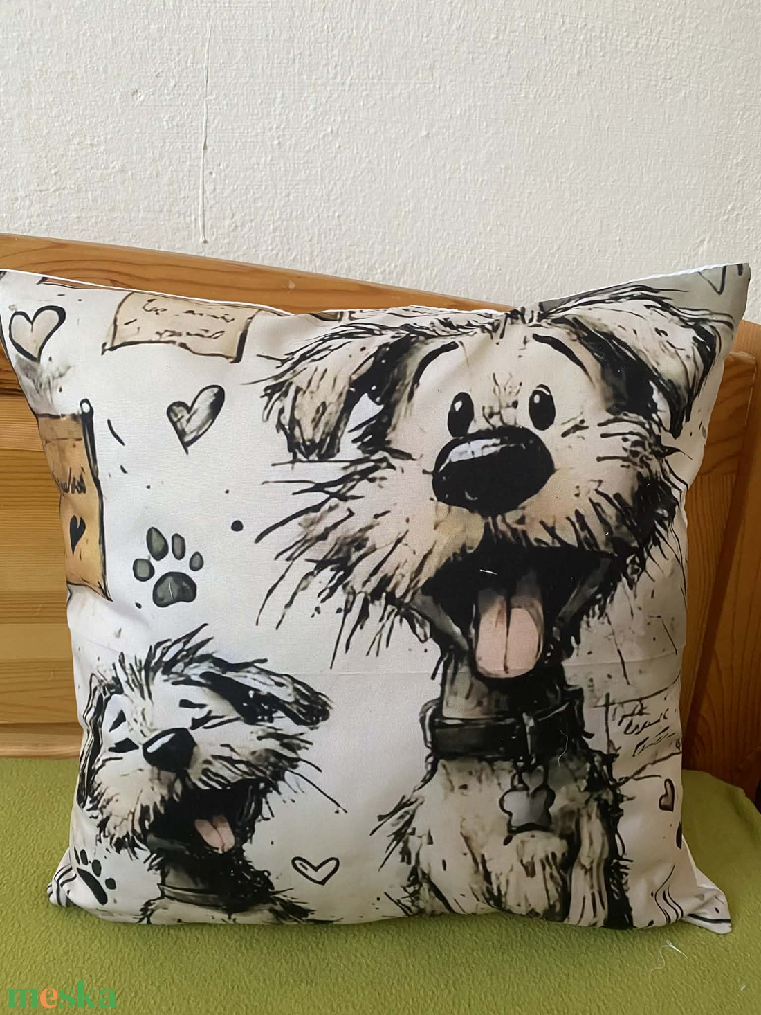 Kutyás párna - otthon & életmód - lakástextil - párna & párnahuzat - díszpárna (belsővel együtt) - Meska.hu