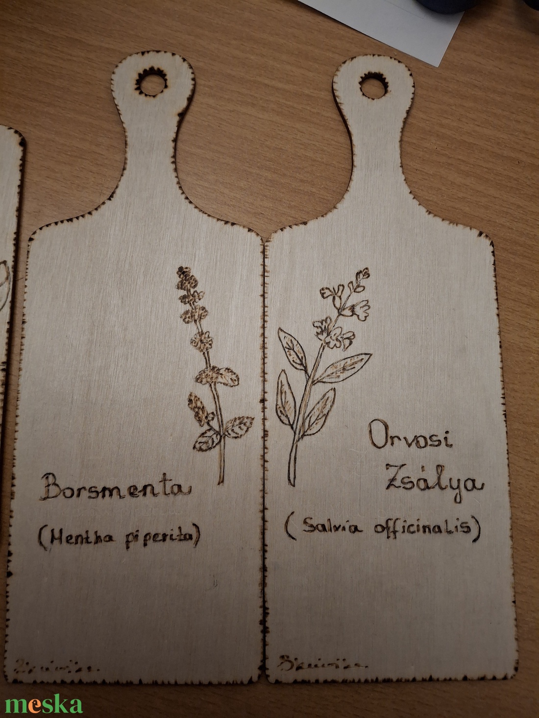  Kézműves Botanikai Dísztábla � Füvészkert a Konyhában - otthon & életmód - dekoráció - asztal és polc dekoráció - gravírozott táblák - Meska.hu