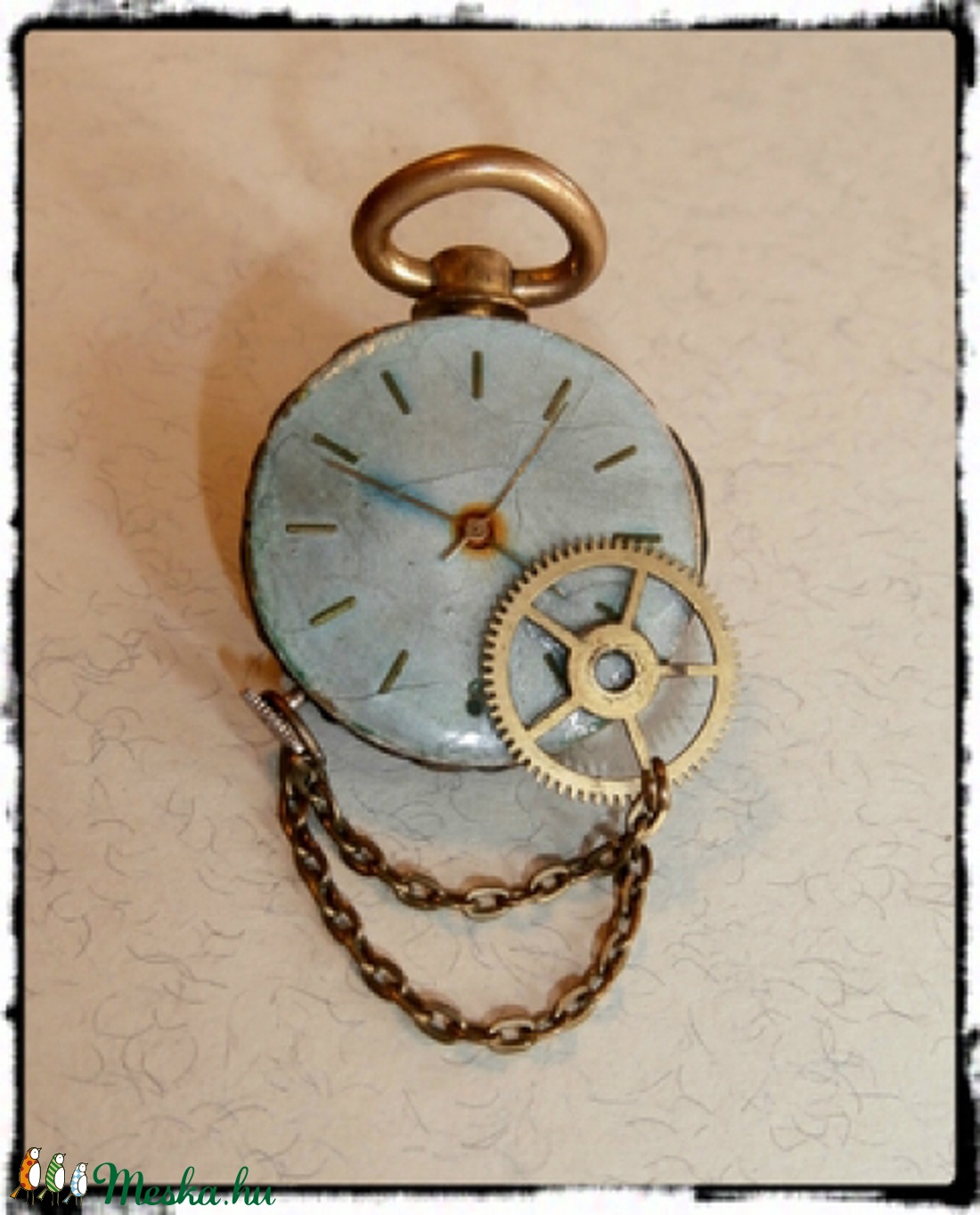 Steampunk kitűző, zöldes - - Meska.hu Steampunk kitűző, zöldes - - Meska.hu