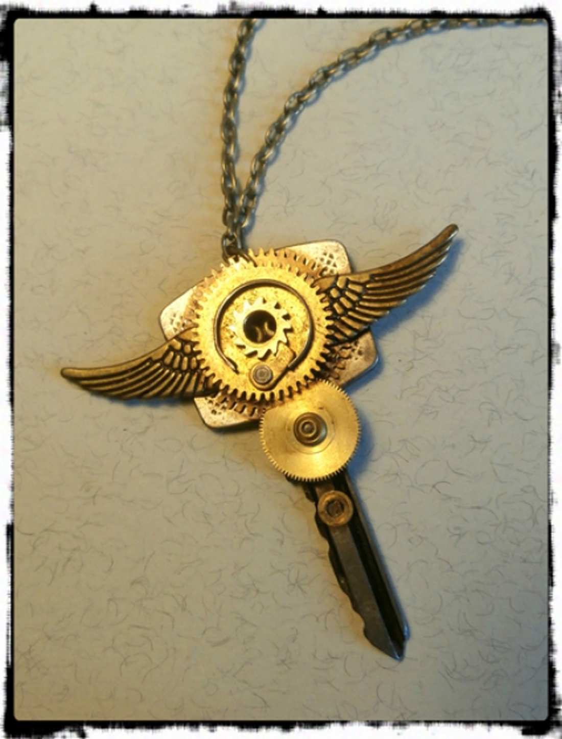 Steampunk kulcs medálos nyalkánc, pasis -  - Meska.hu