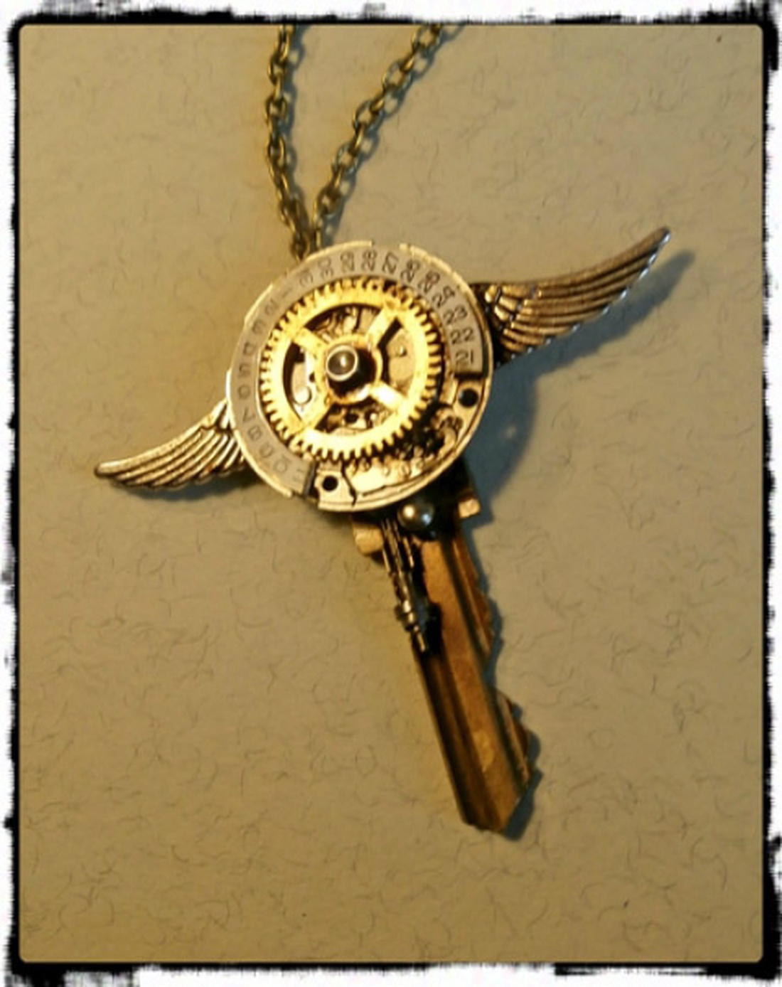 Steampunk kulcs medálos nyalkánc, pasis  -  - Meska.hu