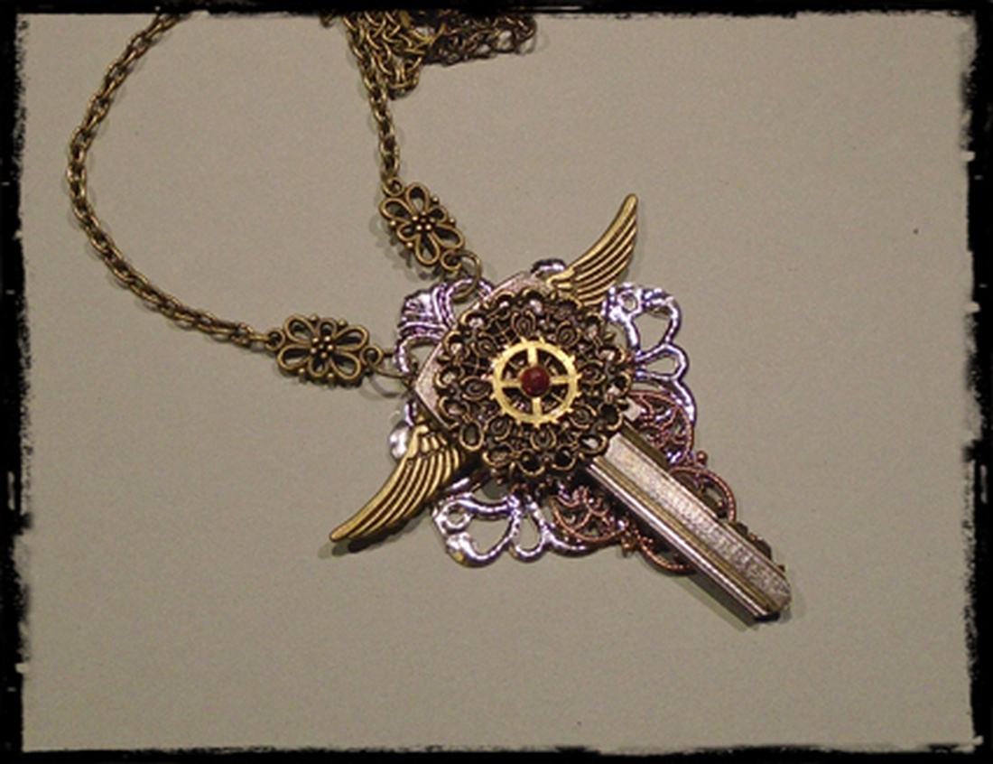 Steampunk kulcs medálos nyalkánc -  - Meska.hu