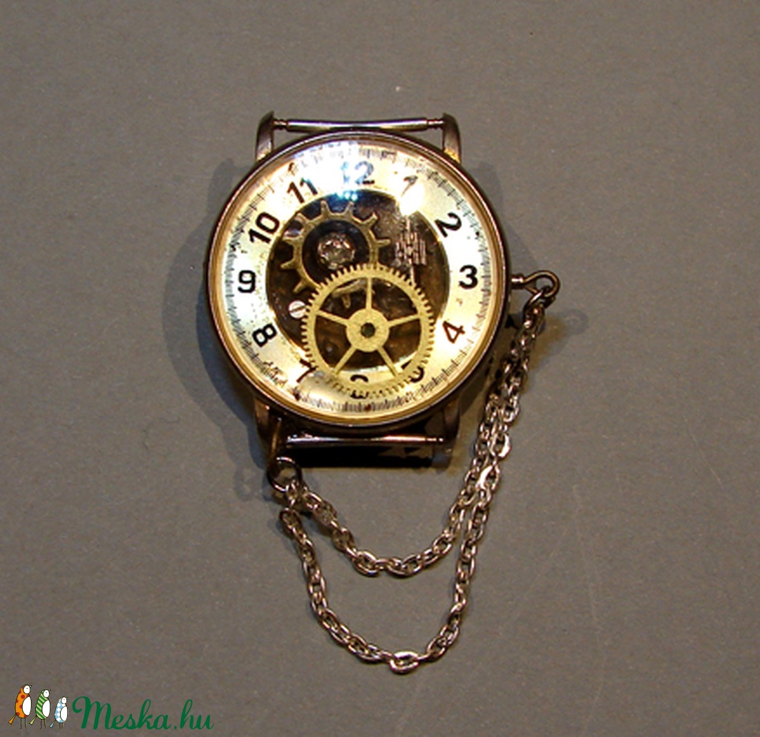 Steampunk óraházas kitűző - - Meska.hu Steampunk óraházas kitűző - - Meska.hu