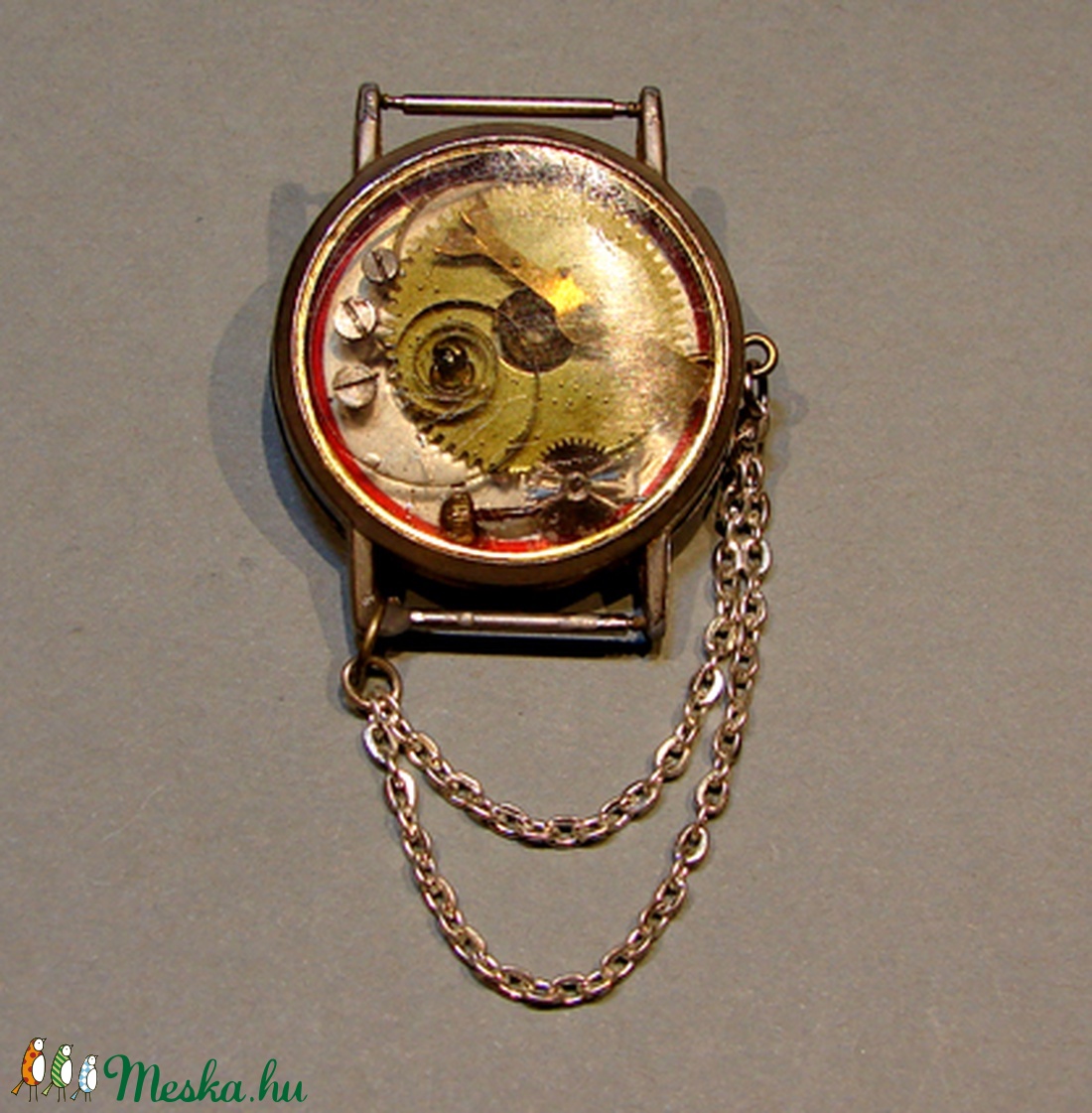 Steampunk óraházas kitűző - - Meska.hu Steampunk óraházas kitűző - - Meska.hu