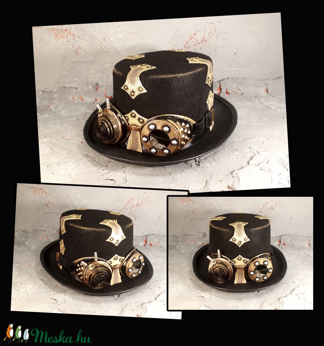 Steampunk fémveretes cilinder - ruha & divat - Meska.hu