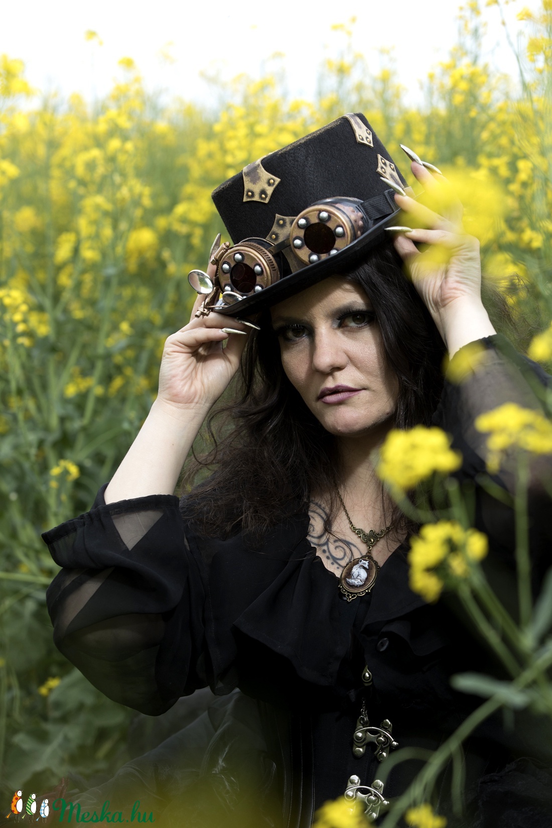 Steampunk fémveretes cilinder - ruha & divat - Meska.hu